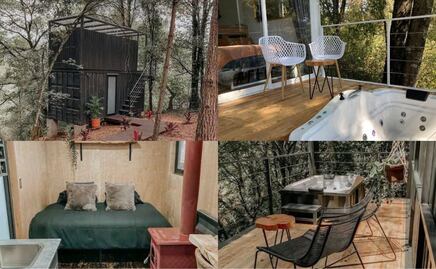 Vive una noche romántica en un contenedor de lujo con jacuzzi en el bosque del Pueblo Mágico de Zacatlán