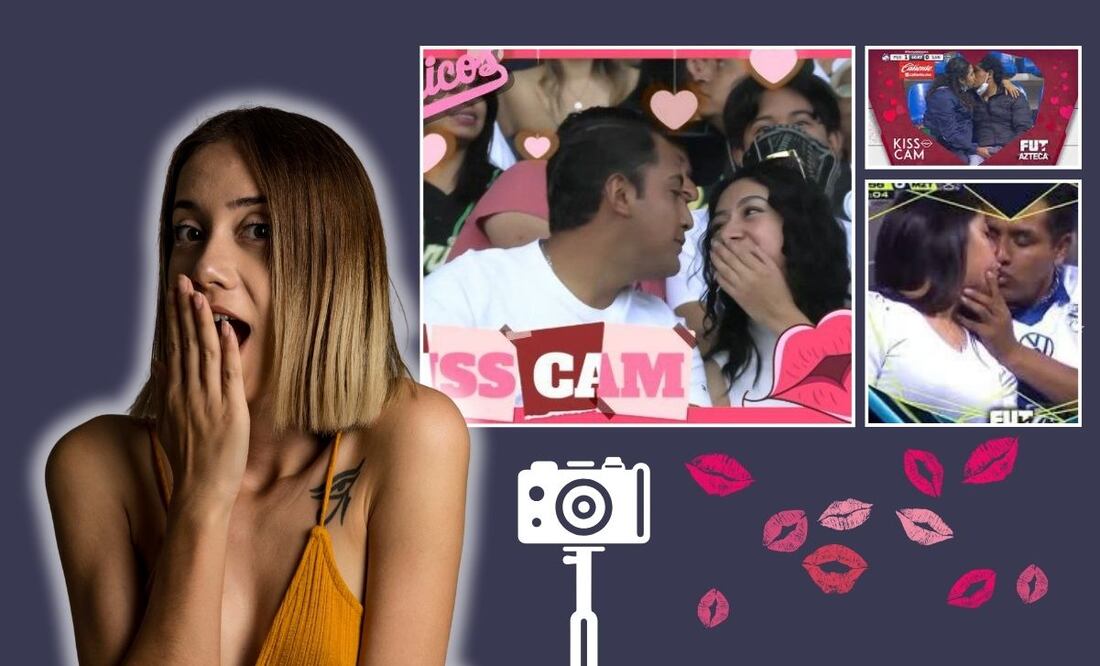 Cuidado, en Puebla también hay kiss cam | Foto: Redes sociales / Canva