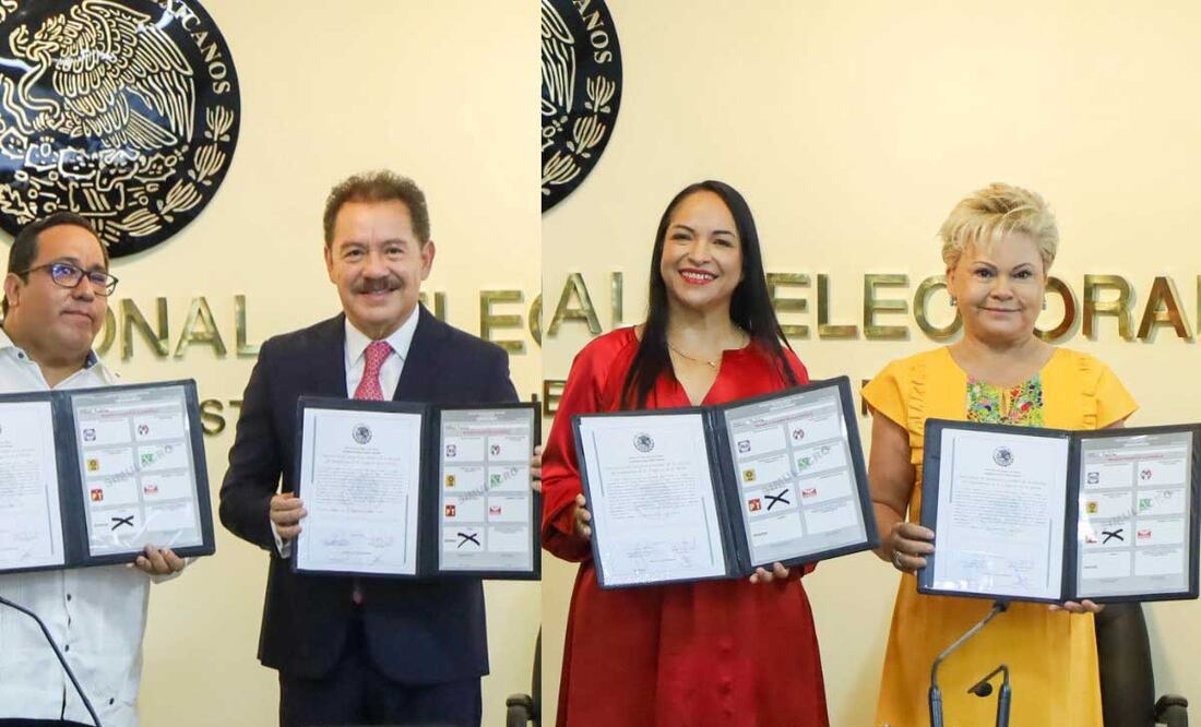 Liz Sánchez y Nacho Mier recibieron su constancia de mayoría en el INE | EsImagen