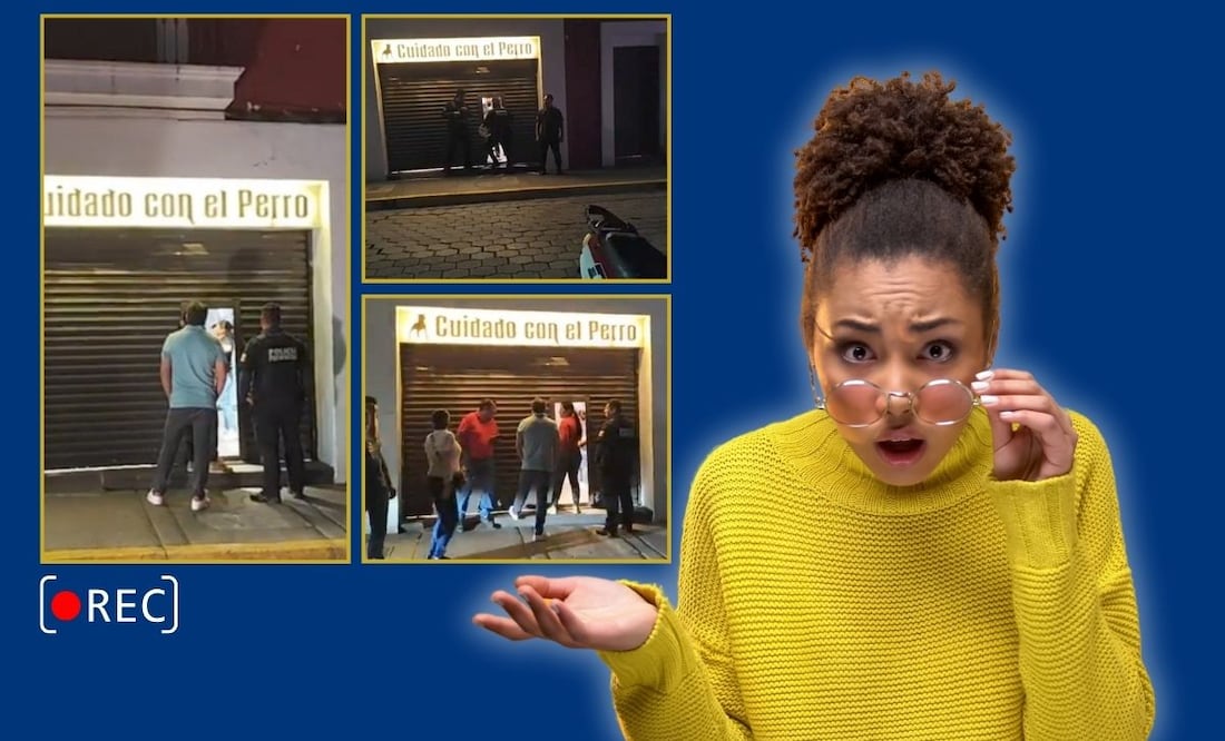 El empleado de "Cuidado con el perro" en Atlixco, fue detenido | Foto: Video redes sociales / Canva