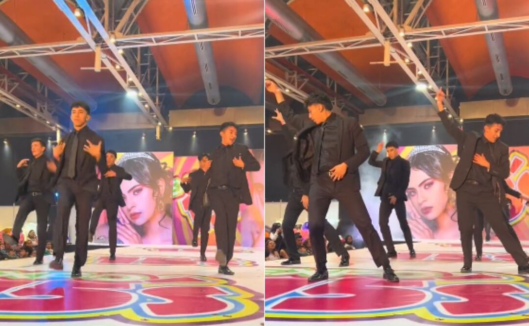 Chambelanes poblanos se viralizaron por sus pasos de K-pop | Foto: Captura TikTok
