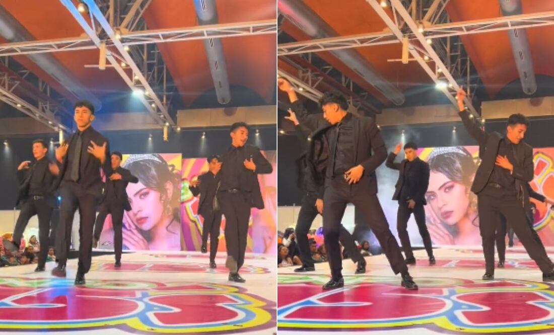 Chambelanes poblanos se viralizaron por sus pasos de K-pop | Foto: Captura TikTok