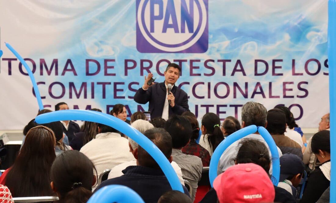Lalo Rivera fue el invitado especial a la toma de protesta de los comités seccionales del PAN | Foto: Especial