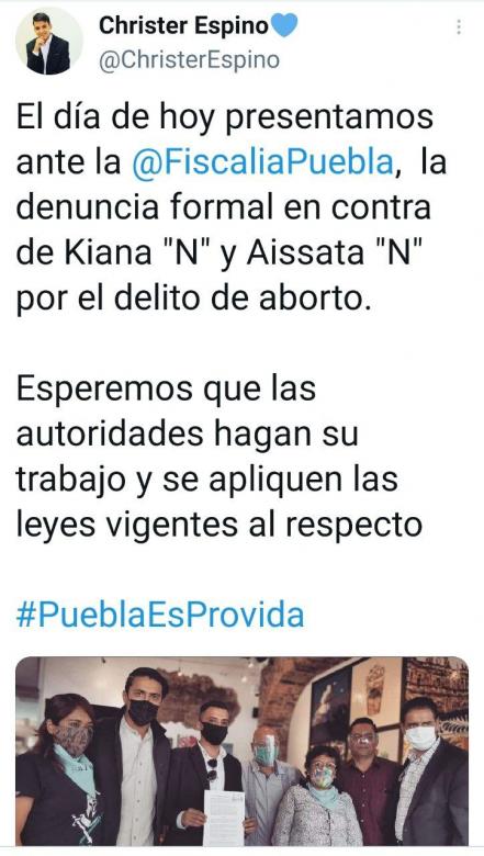 Grupo pro vida denuncia ante Fiscalía de Puebla a mujeres por aborto