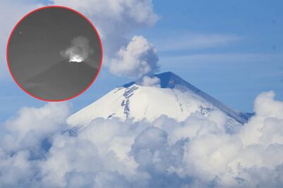 VIDEO ¿Qué está pasando? Captan extrañas luces sobre el volcán Popocatépetl