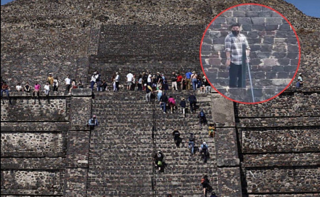 Foto: RRSS.      Autoridades explicaron cómo ocurrió la balacera en las pirámides de Teotihuacán