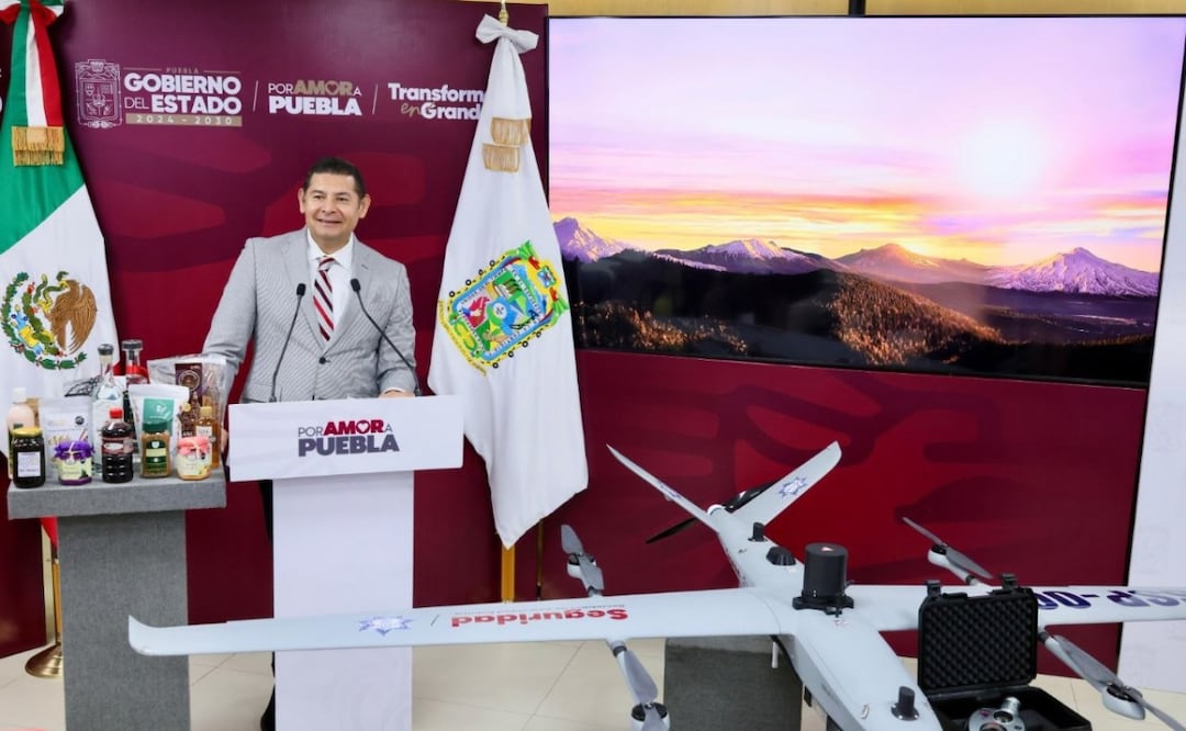 Drones y nuevo helicóptero reforzarán la vigilancia carretera y el combate a la delincuencia | Foto: Gobierno de Puebla.