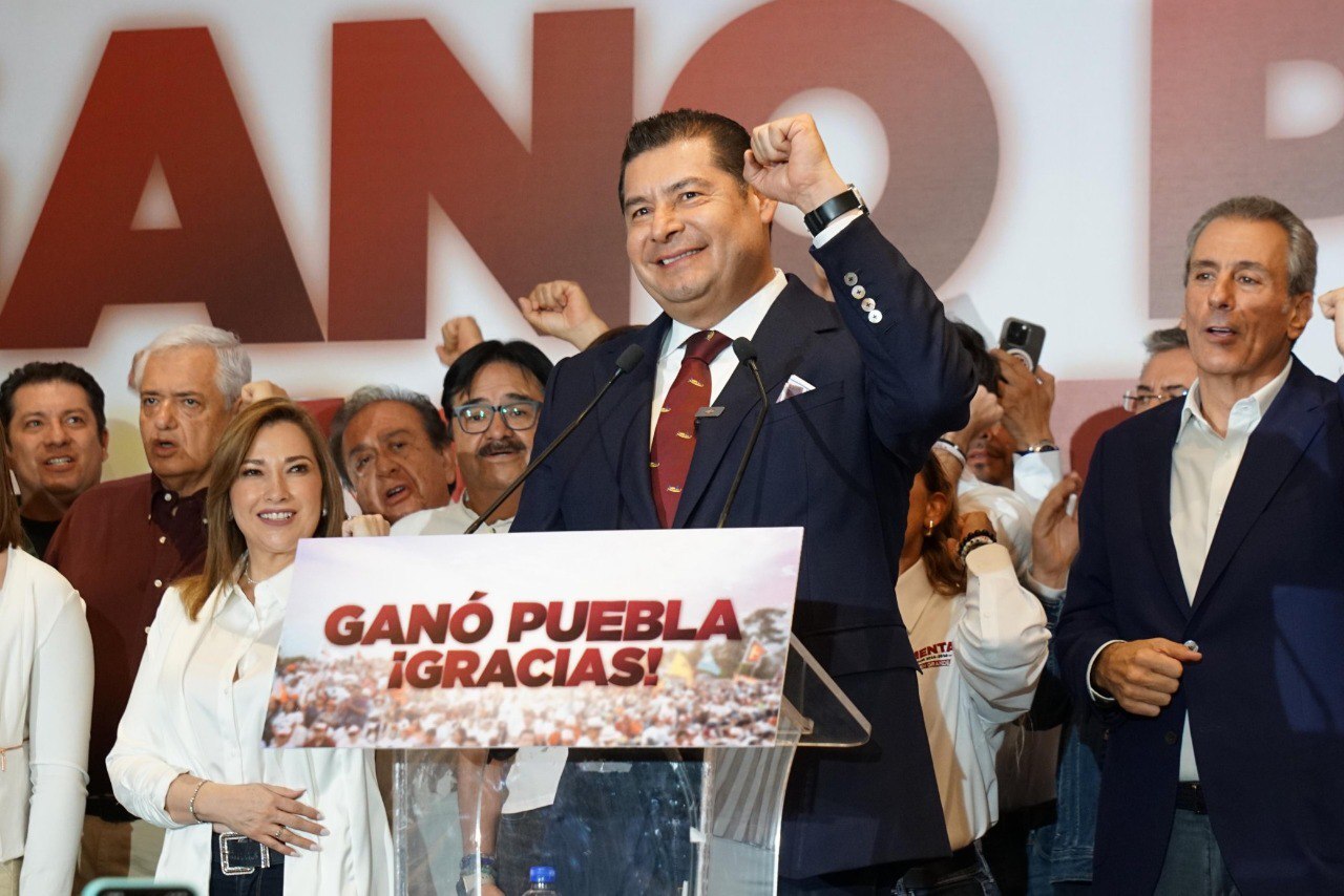 Alejandro Armenta y Pepe Chedraui dieron conferencia de prensa después del cierre de casillas | Foto : Redes sociales