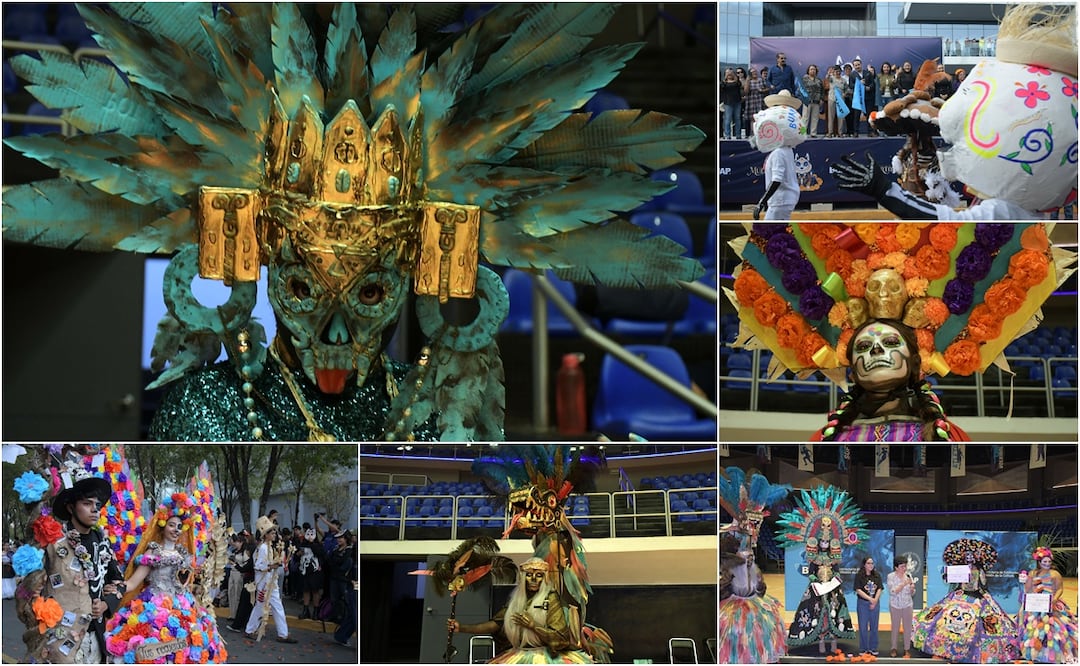 La rectora Lilia Cedillo encabezó el inicio del desfile, en el que participaron estudiantes, docentes y trabajadores universitarios | Foto: BUAP