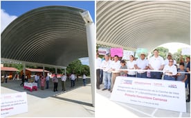 Recuperan gobierno federal y estatal escuelas afectadas por lluvias en Pantepec