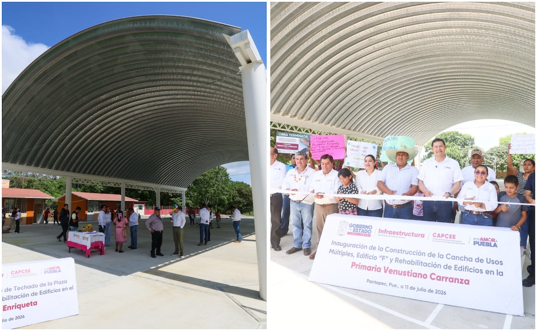 Los nuevos espacios fortalecen la seguridad, el aprendizaje y la convivencia de niñas, niños y docentes de la Sierra Norte | Foto: Gobierno de Puebla.