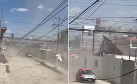 Fuertes ráfagas de viento sorprenden a poblanos y causan daños en viviendas