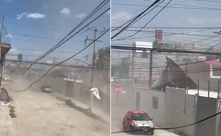 Fuertes ráfagas de viento sorprenden a poblanos y causan daños en viviendas