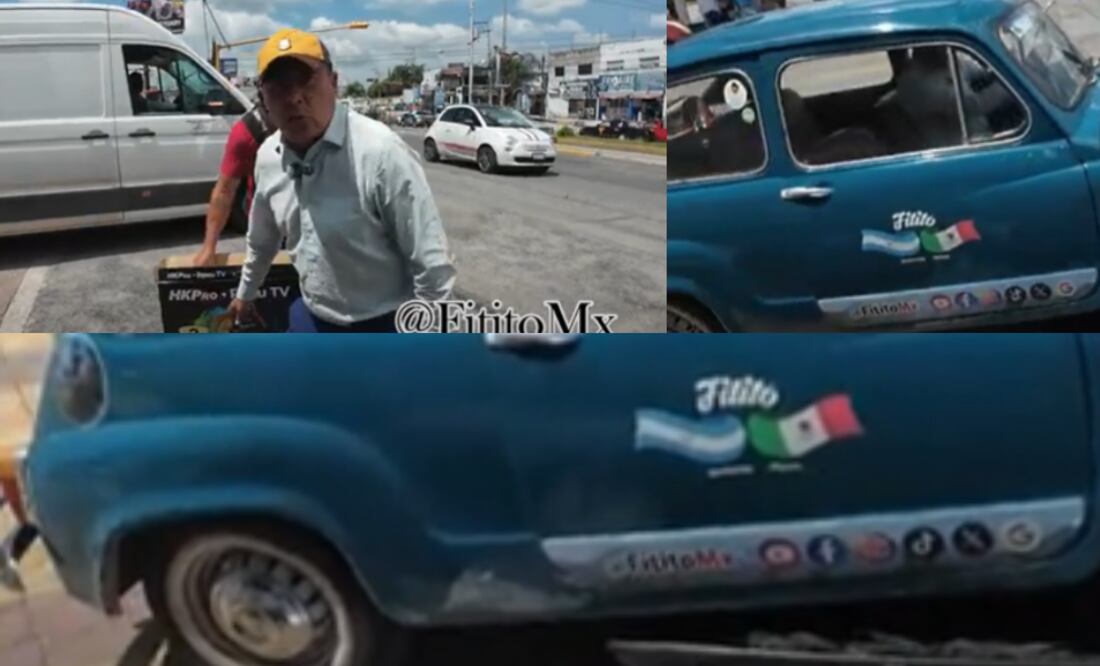 Compra pantalla, en Elektra, para apoyar al Club Puebla y luego la rompe deliberadamente / Foto Captura de Pantalla FititoMx