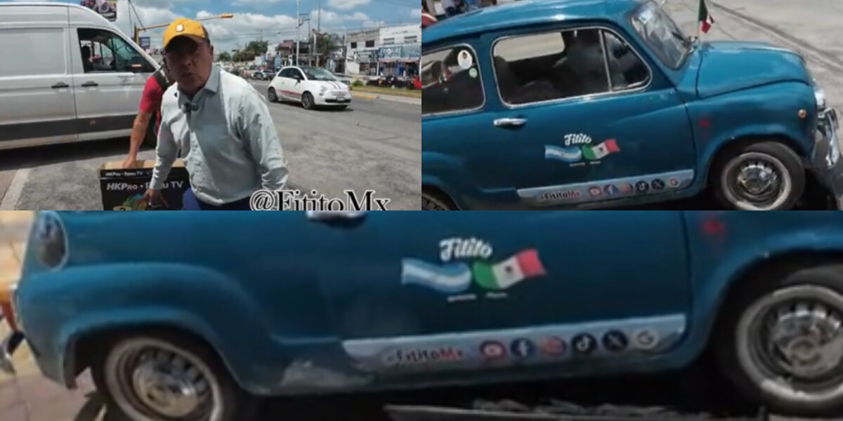 Compra pantalla, en Elektra, para apoyar al Club Puebla y luego la rompe deliberadamente / Foto Captura de Pantalla FititoMx