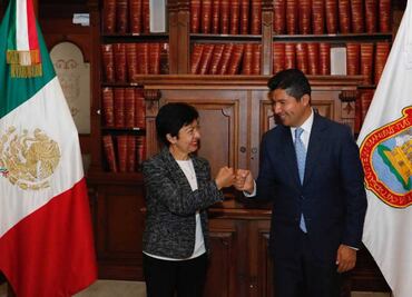 Se reúnen Lilia Cedillo y Lalo Rivera en Palacio Municipal