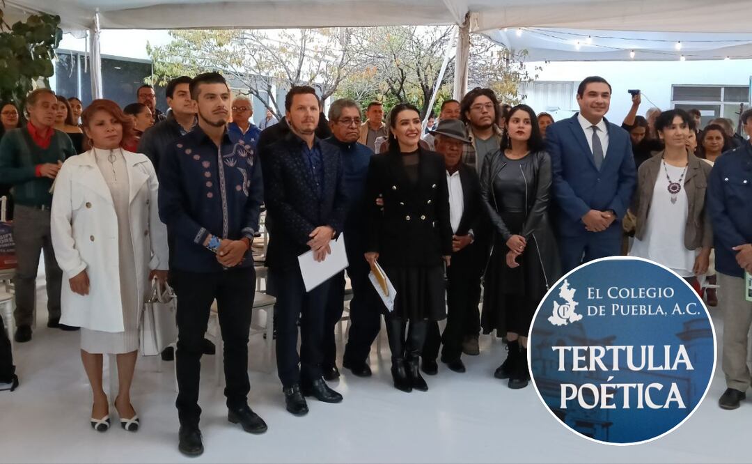 El Colegio de Puebla A.C. celebra su primera Tertulia Poética con grandes exponentes culturales a favor de la paz social | Foto: Erick López.