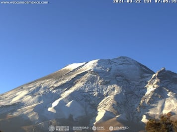 ¿Cómo amaneció el Popocatépetl este 22 de marzo 2021?