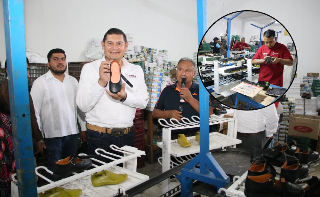 Para este año fabricarán 300 mil pares escolares y en 2026 producirán 700 mil | Foto: Gobierno del Estado.