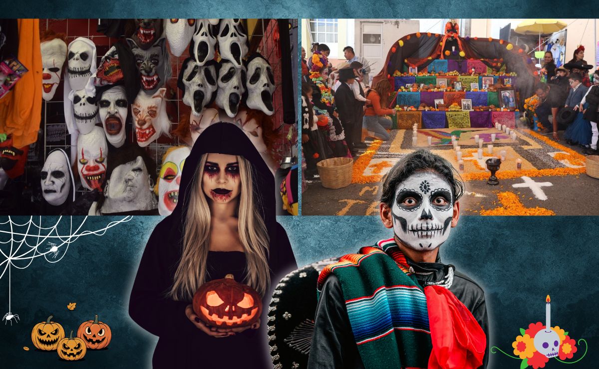 Este 31 de octubre se mezclan las celebraciones de Halloween y Día de Muertos | Foto: EsImagen / Canva