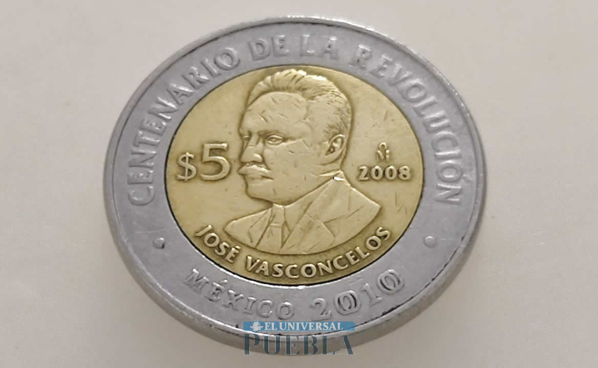 Cuál es el valor de la moneda de 5 pesos de José Vasconcelos