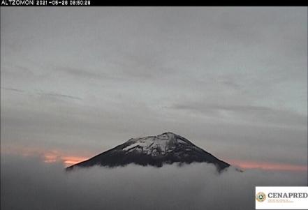 Monitoreo del volcán Popocatépetl, 26 de mayo 2021