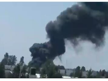 Fuerte incendio en Cuautlancingo, Puebla