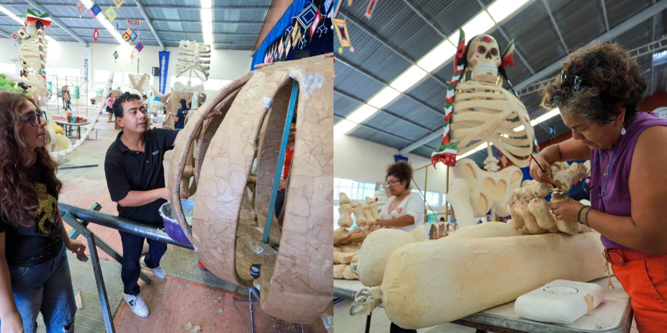 Las catrinas monumentales de Atlixco trascenderán fronteras / Foto EsImagen