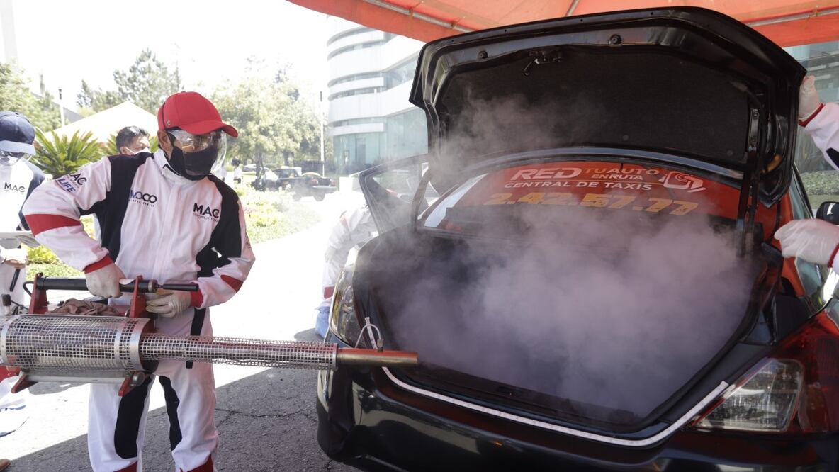 Jornada de sanitización del transporte público y privado FOTO: Agencia Enfoque