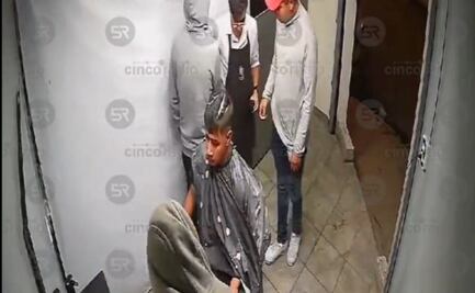 VIDEO. En pleno corte de pelo asaltan barbería en la colonia Naciones Unidas