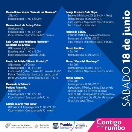 Noche de Museos en Puebla: participan 30 recintos este fin de semana