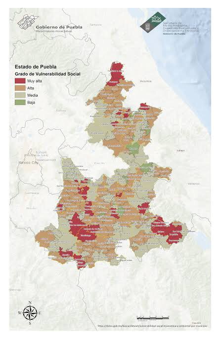 El Atlas de Riesgo tiene ubicadas las fallas geológicas en la ciudad | Crédito Atlas de Riesgo del Estado