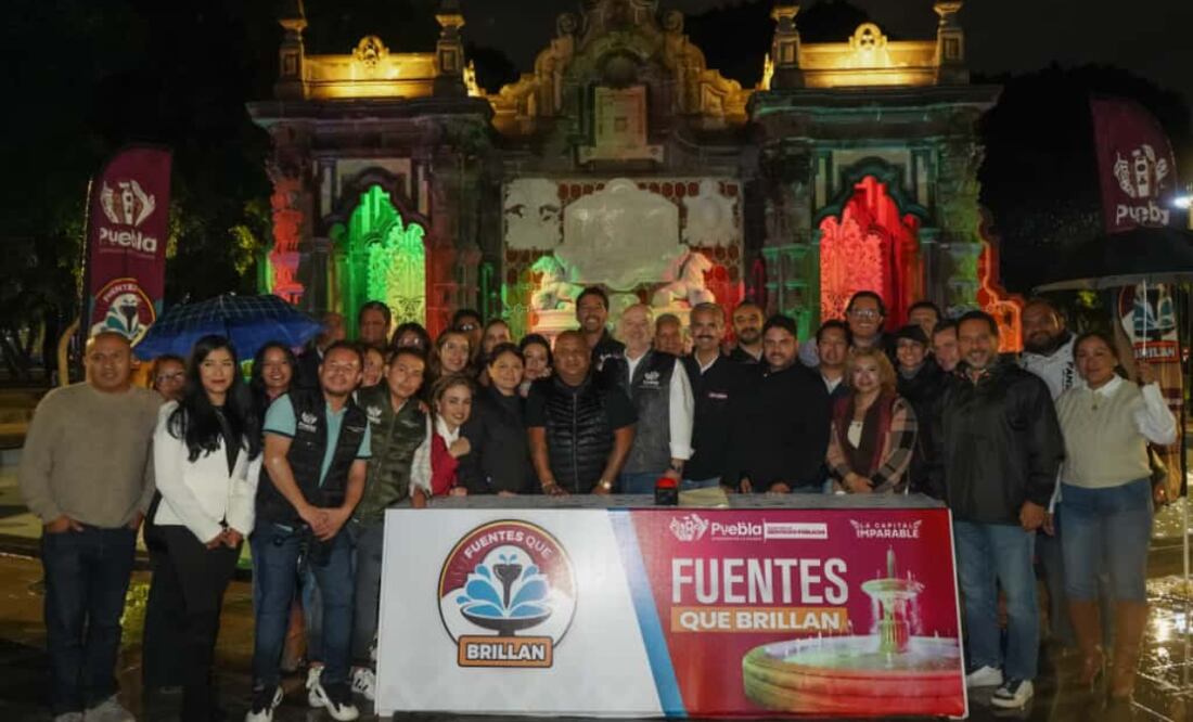 Inaugura Gobierno de Pepe Chedraui rehabilitación de fuentes en Paseo Bravo con más de 13 mil beneficiarios | Foto: Ayuntamiento Puebla.