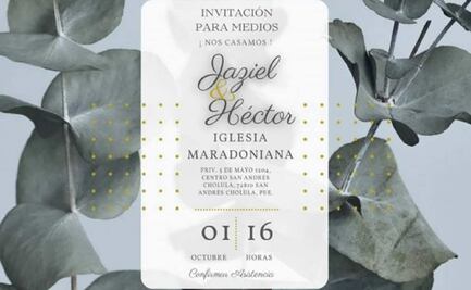 Se casan Jaziel y Héctor en la Iglesia Maradoniana de Cholula