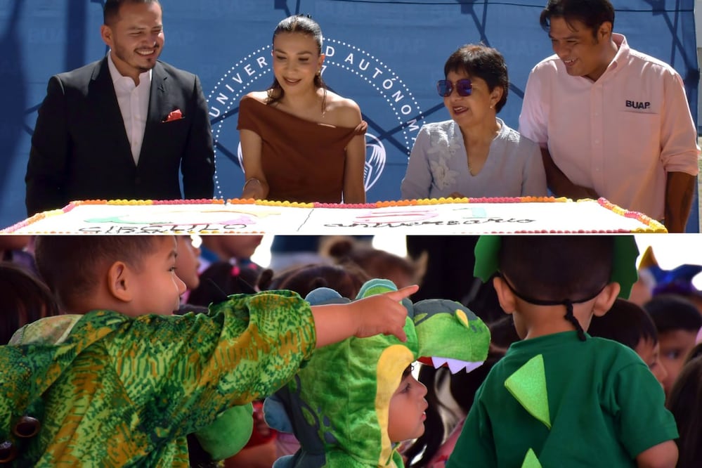 La rectora Lilia Cedillo Ramírez encabezó el festejo del Día de la Niña y el Niño en el Círculo Infantil BUAP | Foto: Buap