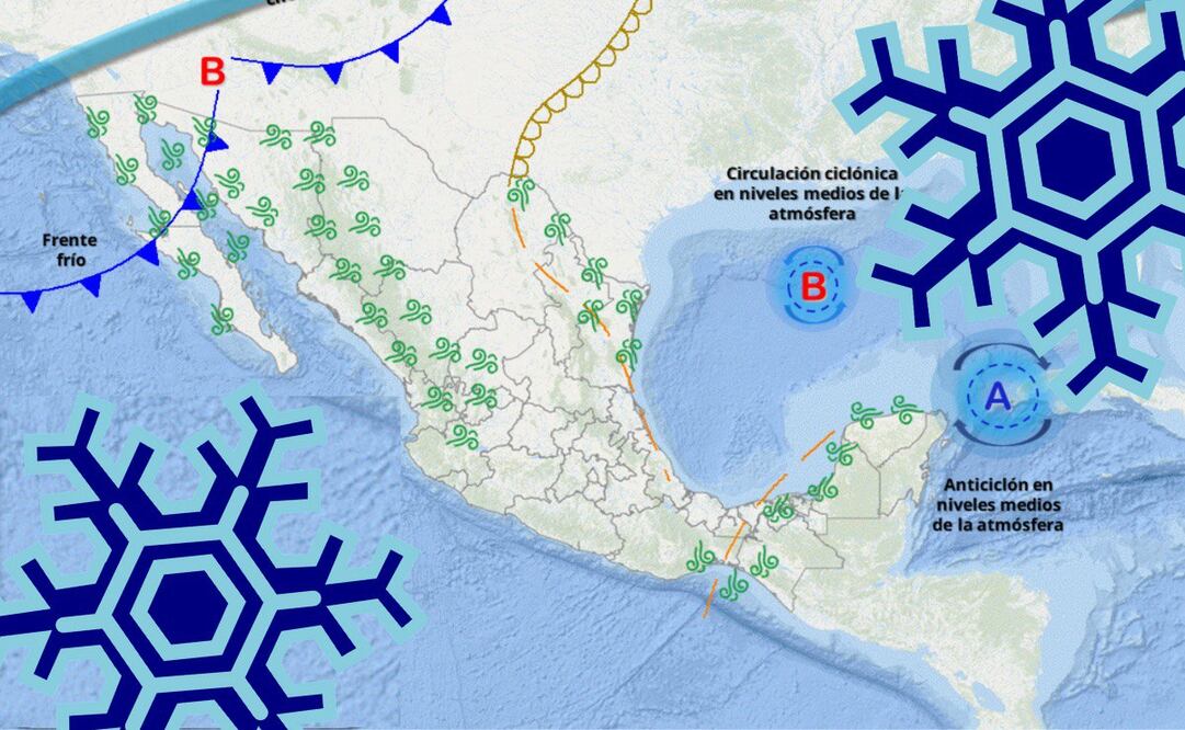 Lluvias aisladas y temperaturas bajas pronostican los especialistas / FOTO: Conagua y Pixabay