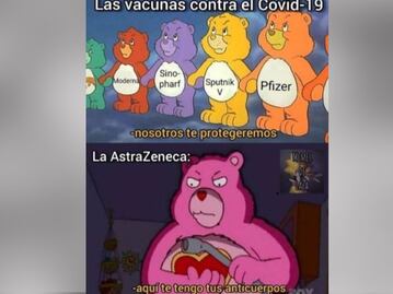 Con memes reciben los efectos secundarios de la vacuna AstraZeneca
