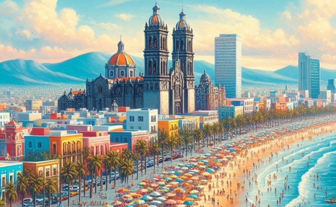 Con este calor hubiera sido perfecto ir a una playa de Puebla | Foto: Generada por BING para El Universal Puebla