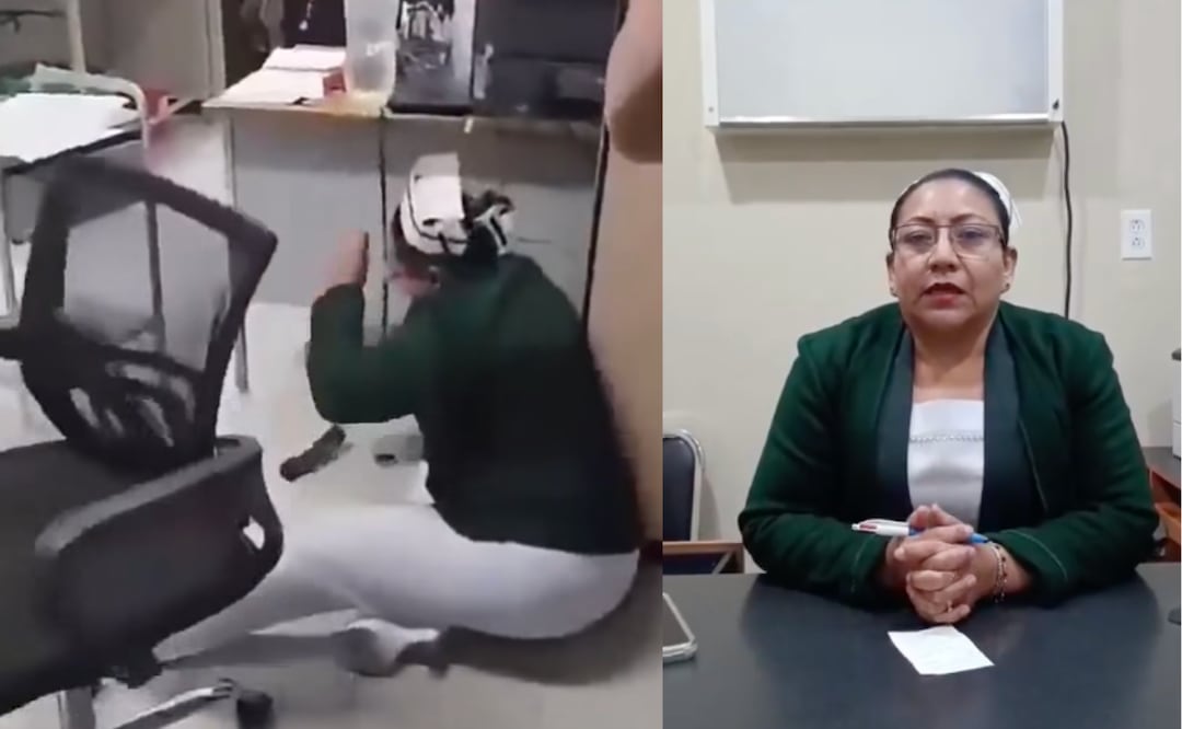 La jefa de enfermeras del IMSS Puebla, en un video, justificó su comportamiento errático I Foto: RRSS
