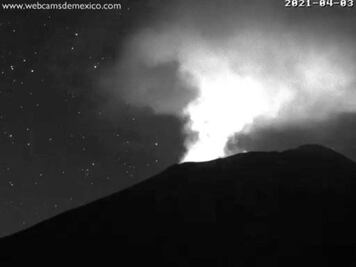 ¿Cómo amaneció el Popocatépetl? 3 de abril 2021