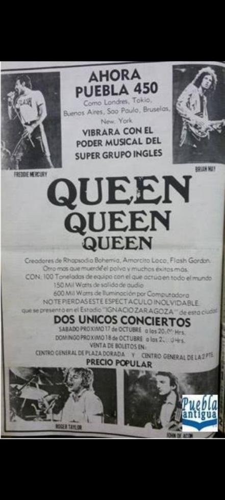Queen en Puebla, 40 años del histórico concierto ¿Te acuerdas?