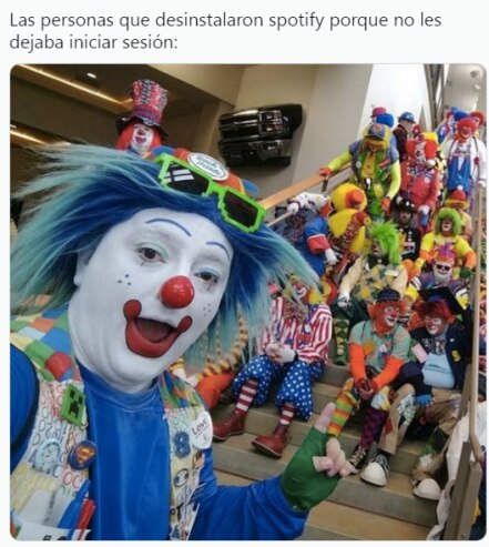 Los memes de la caída de Spotify