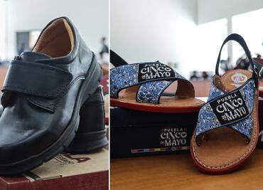 Gobierno dará 150 mil zapatos escolares de la marca 5 de Mayo hechos en Puebla