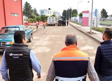 Avanza Gobierno de la Ciudad con rehabilitación vial en la unidad habitacional Loma Bella