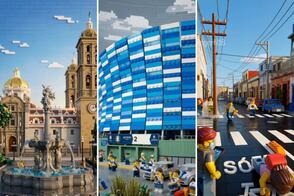Puebla en LEGO: recrean el Zócalo, la Catedral y la “ciclovía maldita” en video