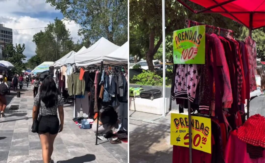 Foto: Video TikTok    I   En Puebla hay un tianguis con grandes ofertas
