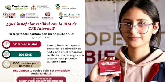 Cómo obtener los chips con internet y llamadas gratis que regala la CFE