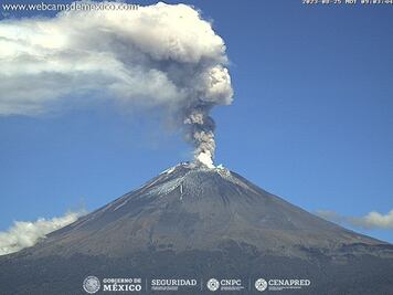 Popocatépetl se mantiene activo, emite exhalaciones