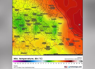 Pronóstico del clima para Puebla, 9 de junio 2021