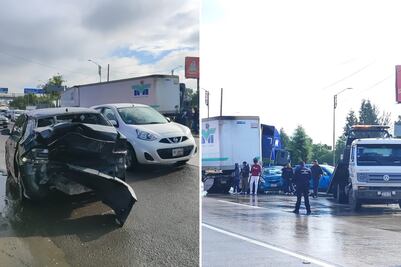 Carambola en Periférico Ecológico: tráiler impacta a 6 vehículos